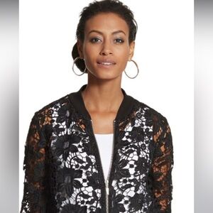 EUC Chicos Lace Bomber Size 3